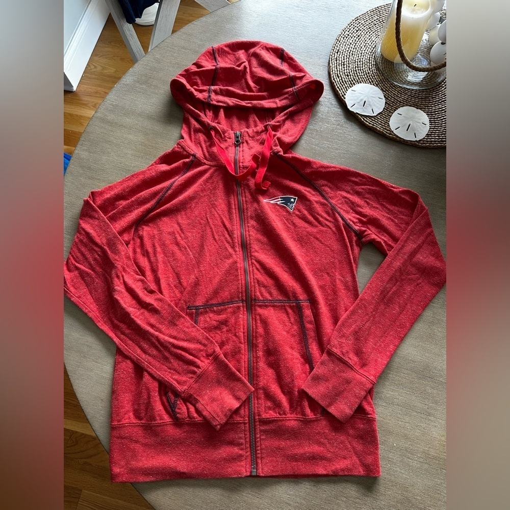 Nike NFL patriots Red Full-Zip Hoodie medium